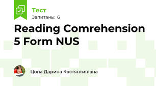 Reading Comrehension 5 Form NUS