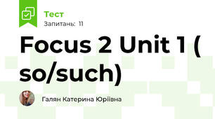 Focus 2 Unit 1 ( so/such)