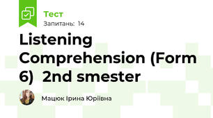  Listening Comprehension (Form 6)  2nd smester