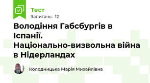 Володіння Габсбургів в Іспанії. Національно-визвольна війна в Нідерландах