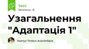 Узагальнення "Адаптація 1"