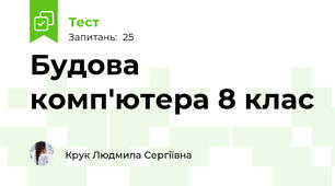 Будова комп'ютера 8 клас