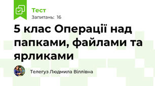 5 клас Операції над папками, файлами та ярликами 