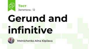 Gerund and infinitive