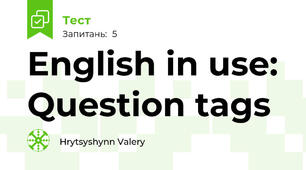 English in use: Question tags
