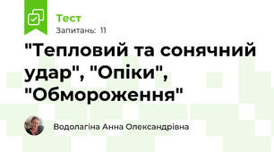 "Тепловий та сонячний удар", "Опіки", "Обмороження"