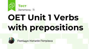 OET Unit 1 Verbs with prepositions
