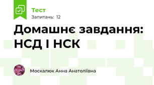 Домашнє завдання: НСД І НСК