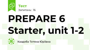 PREPARE 6 Starter, unit 1-2