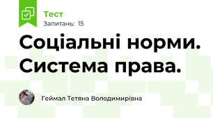 Соціальні норми. Система права.
