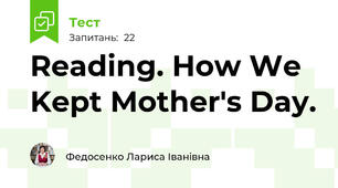 Reading. How We Kept Mother's Day.