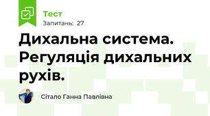 Дихальна система. Регуляція дихальних рухів.