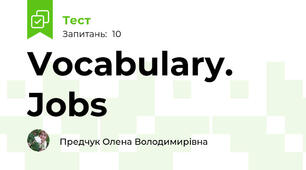 Vocabulary. Jobs