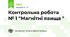 Контрольна робота № 1 "Магнітні явища "