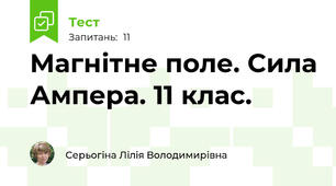 Магнітне поле. Сила Ампера. 11 клас.