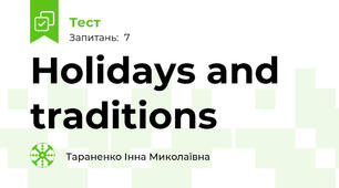 Holidays and traditions