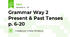 Grammar Way 2    Present & Past Tenses p. 6-20