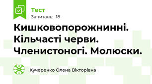 Кишковопорожнинні. Кільчасті черви. Членистоногі. Молюски.