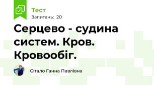 Серцево - судина систем. Кров.  Кровообіг. 