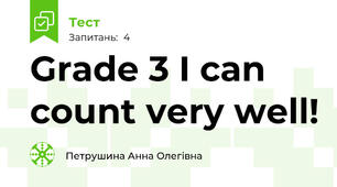 Grade 3 I can count very well!