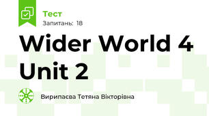 Wider World 4 Unit 2