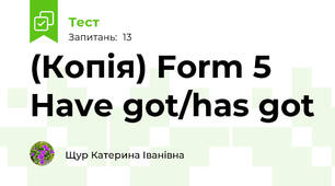 (Копія) Form 5    Have got/has got