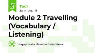 Module 2 Travelling (Vocabulary / Listening)