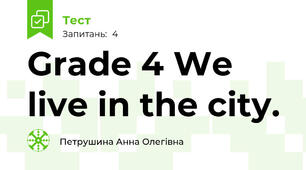 Grade 4 We live in the city.
