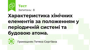 Характеристика хімічних елементів за положенням у періодичній системі та будовою атома.