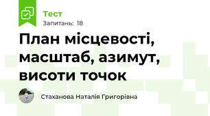 План місцевості, масштаб, азимут, висоти точок