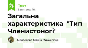 Загальна характеристика  "Тип Членистоногі'