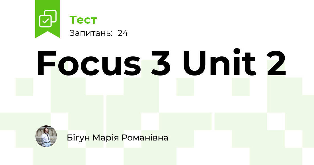 Guizel Focus 3 Unit 2 Sprawdzian