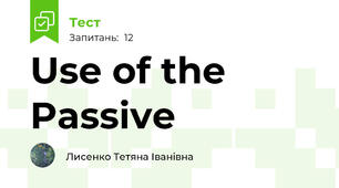 Use of the Passive 