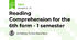 Reading Comprehension for the 6th form - 1 semester