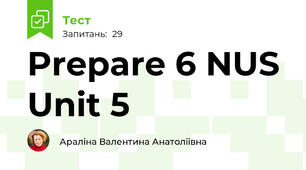 Prepare 6 NUS Unit 5