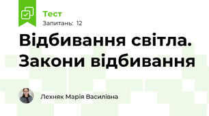 Відбивання світла. Закони відбивання