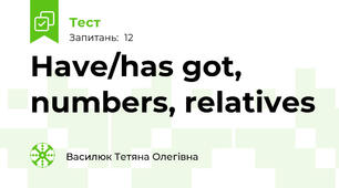 Have/has got,  numbers, relatives