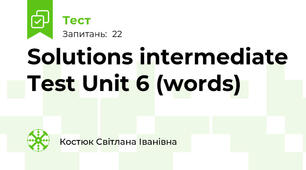 Solutions intermediate Test Unit 6 (words)