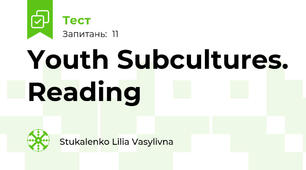 Youth Subcultures. Reading