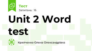 Unit 2 Word test