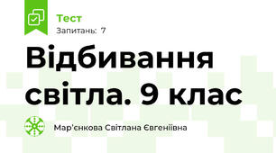 Відбивання світла. 9 клас
