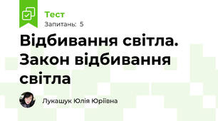 Відбивання світла. Закон відбивання світла