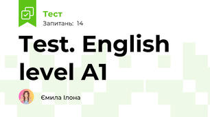 Test. English level A1