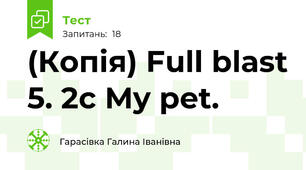 (Копія) Full blast 5. 2c My pet.
