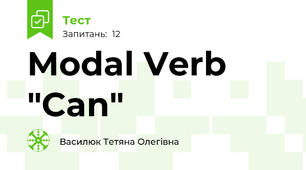 Modal Verb "Can"
