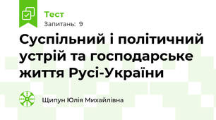  Суспільний і політичний устрій та господарське життя Русі-України