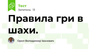 Правила гри в шахи.