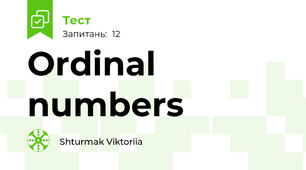 Ordinal numbers