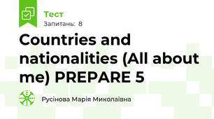 Countries and nationalities (All about me) PREPARE 5