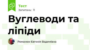 Вуглеводи та ліпіди
